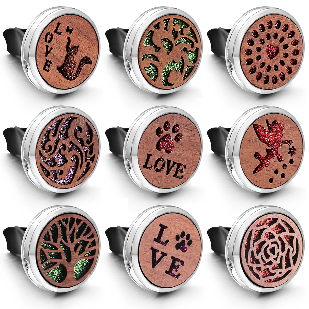 Vintage Fashion Outlet - Vintage Wood Perfume Locket Car Air