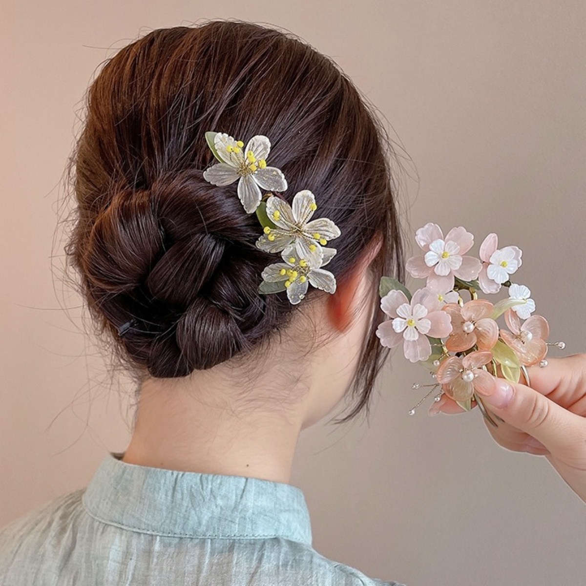 Vintage Fashion In Chinese - Vintage Flower Hairpin Elegant Chinese Style