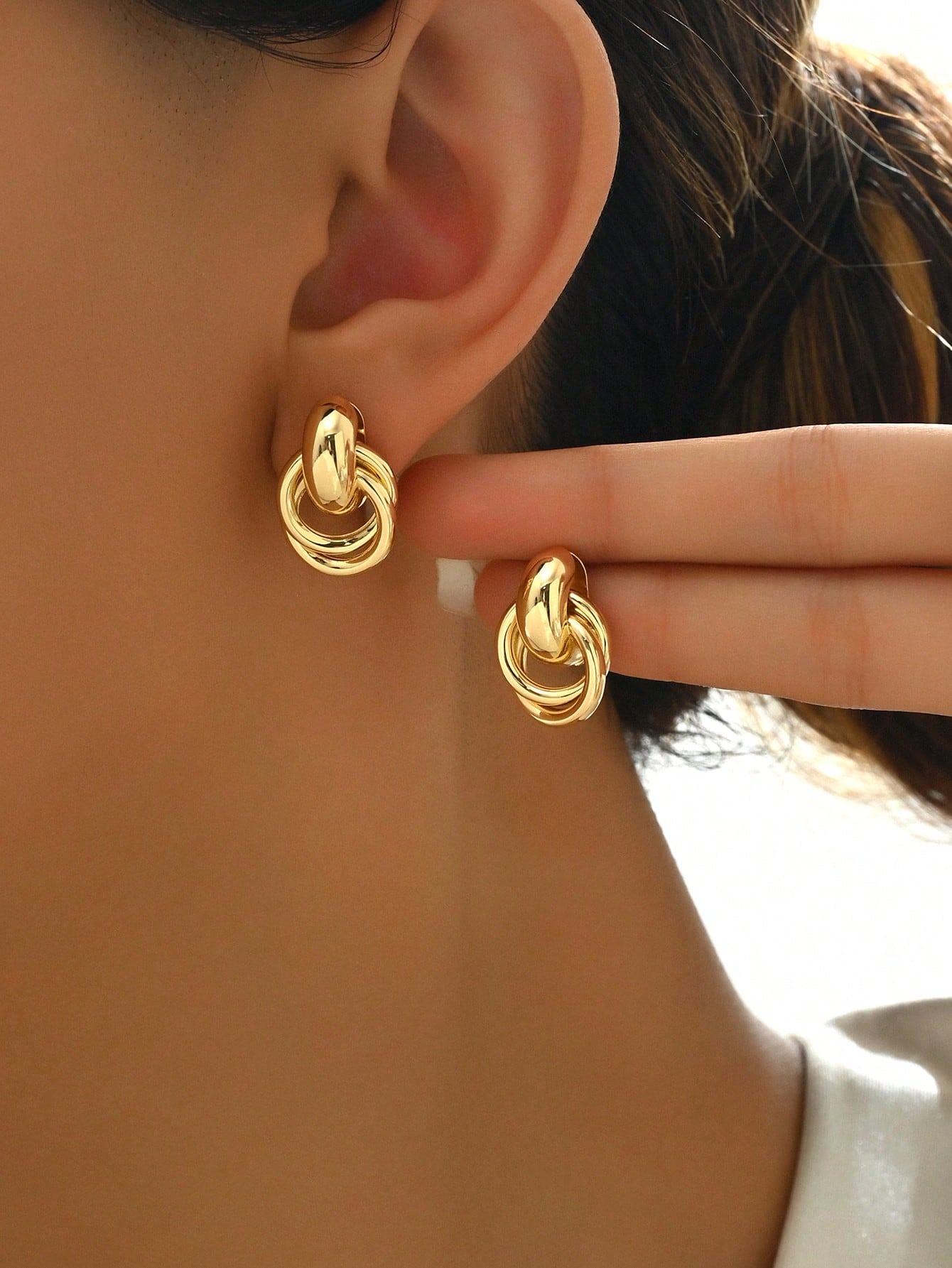 Vintage Fashion Wear - 14K Gold Plated Vintage Boho Circular