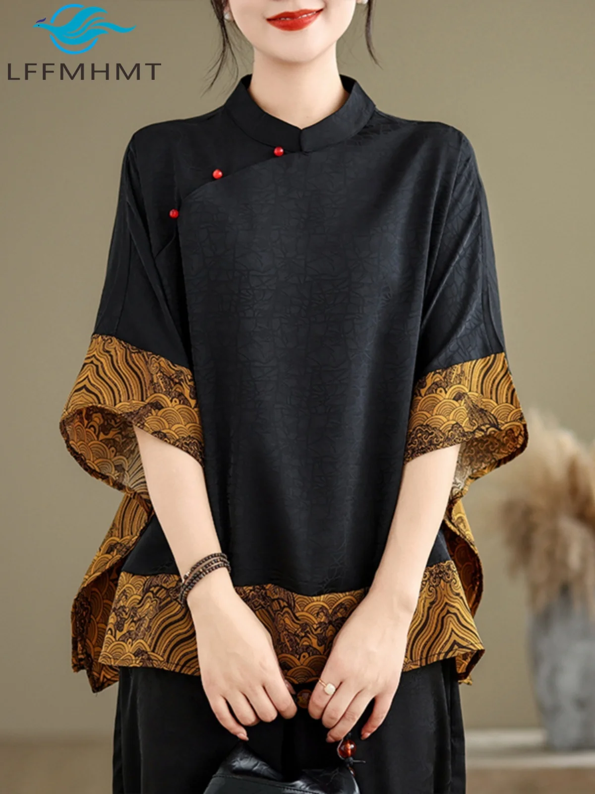 Mulberry Silk Chinese Style T- - Vintage Fashion In Chinese ulasan dan harga