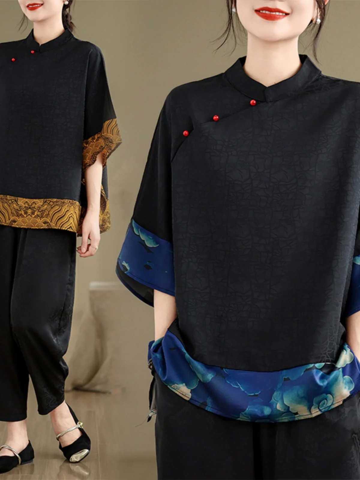 Mulberry Silk Chinese Style T- - Vintage Fashion In Chinese ulasan dan harga
