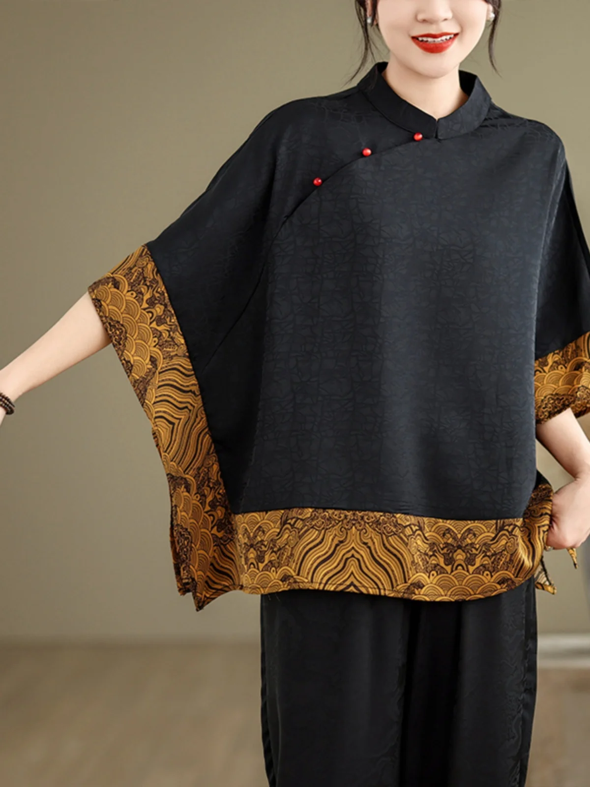 Mulberry Silk Chinese Style T- - Vintage Fashion In Chinese ulasan dan harga