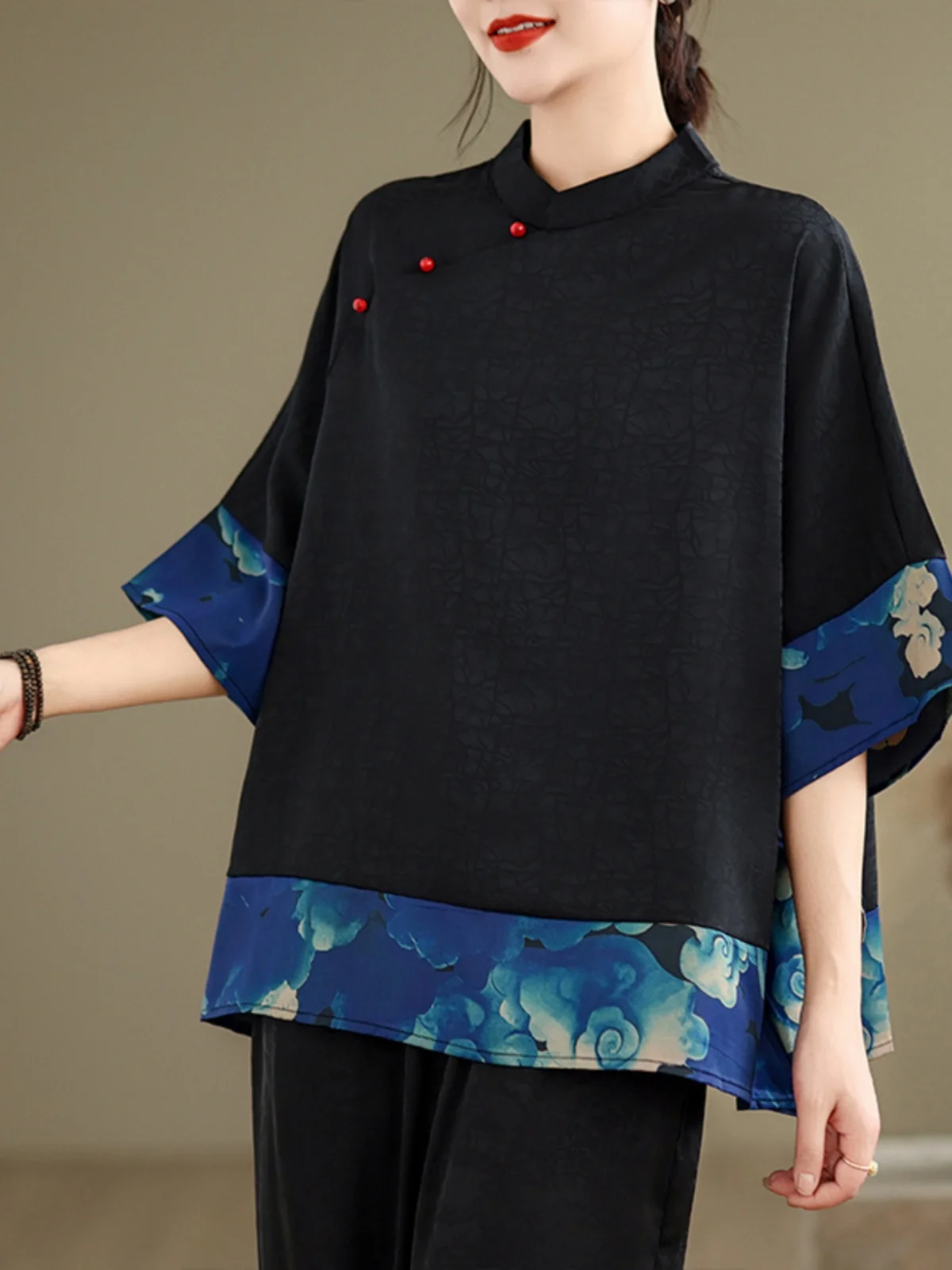 Mulberry Silk Chinese Style T- - Vintage Fashion In Chinese ulasan dan harga