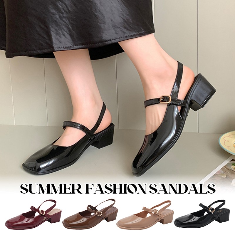 Women's Sandals Summer 2025 Sq - Vintage Old Fashion ulasan dan harga