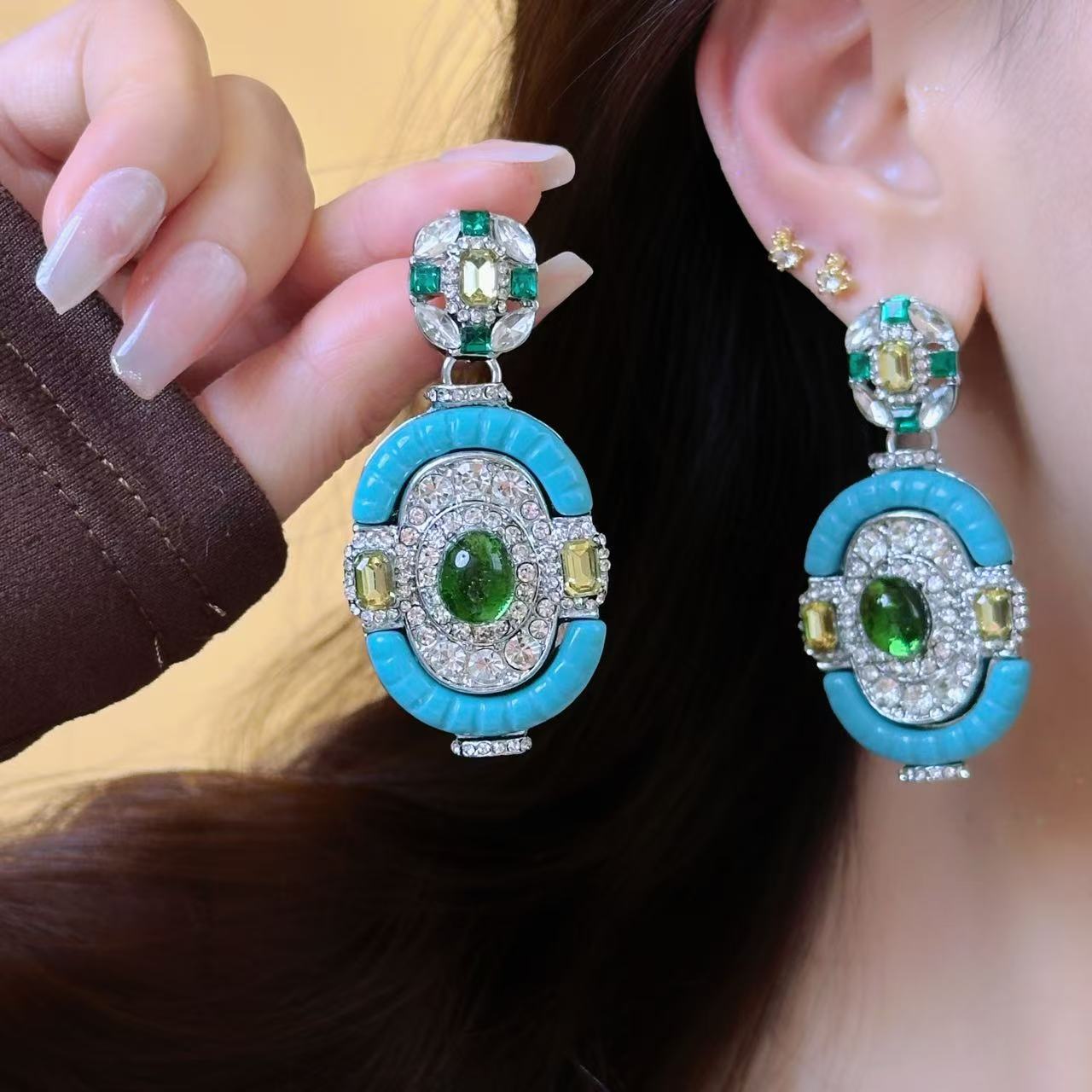 Vintage Turquoise Emerald Silv - Vintage Fashion Eras ulasan dan harga