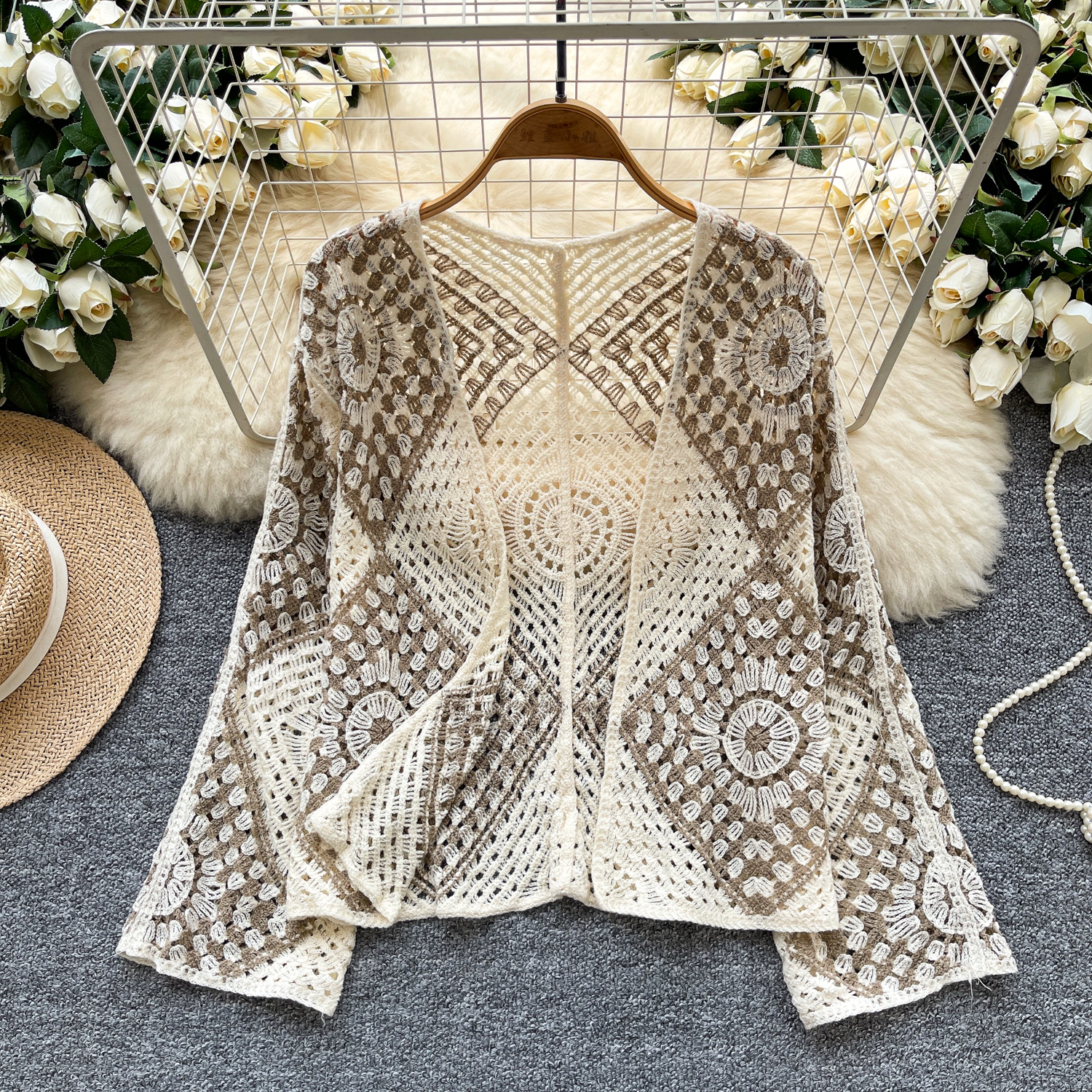 Crochet Kimono Cardigan for Wo - Crochet Top Boho ulasan dan harga