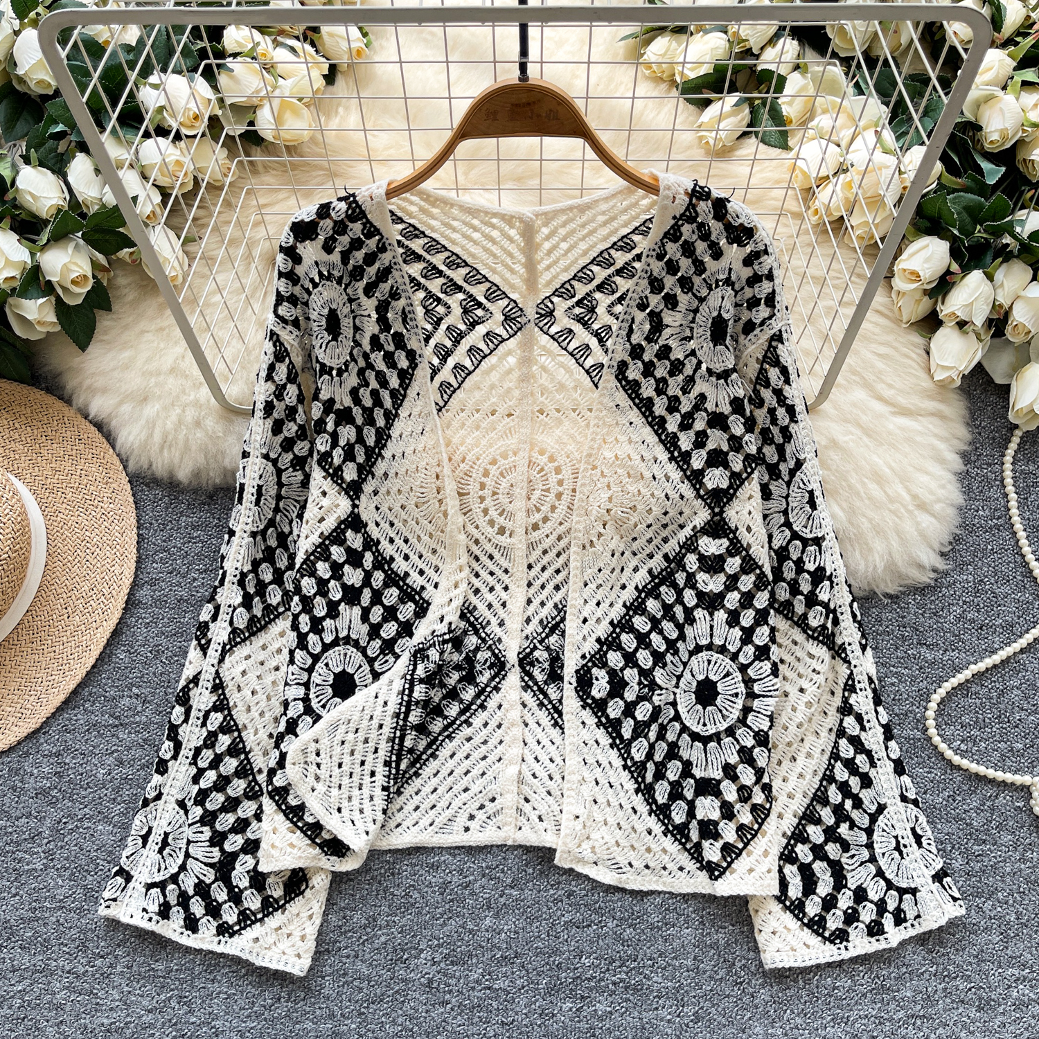 Crochet Kimono Cardigan for Wo - Crochet Top Boho ulasan dan harga
