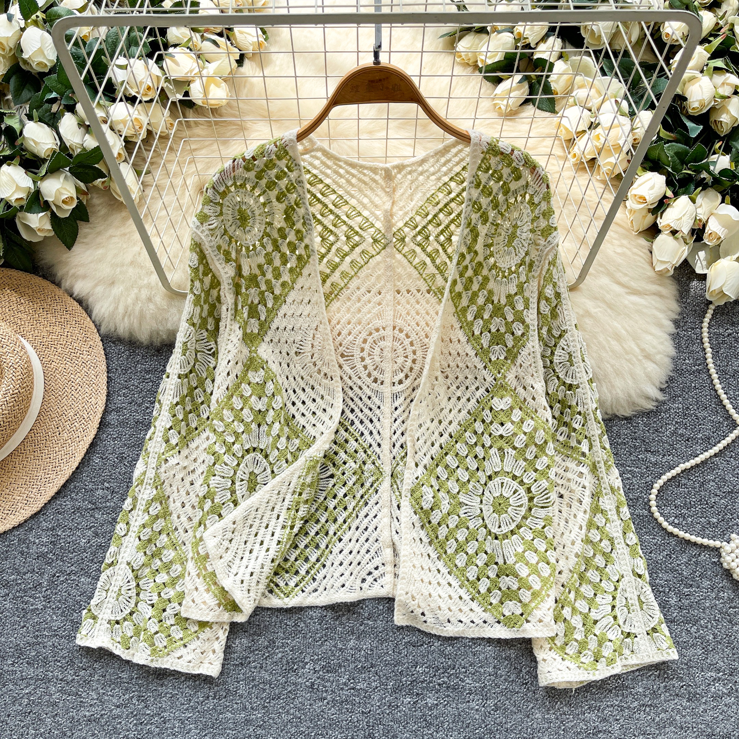 Crochet Kimono Cardigan for Wo - Crochet Top Boho ulasan dan harga