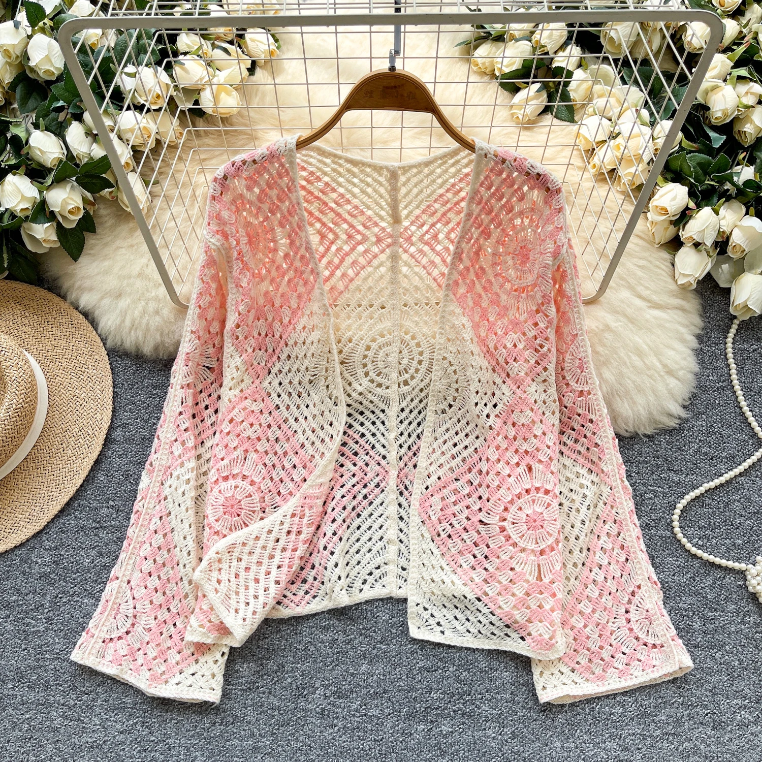 Crochet Kimono Cardigan for Wo - Crochet Top Boho ulasan dan harga