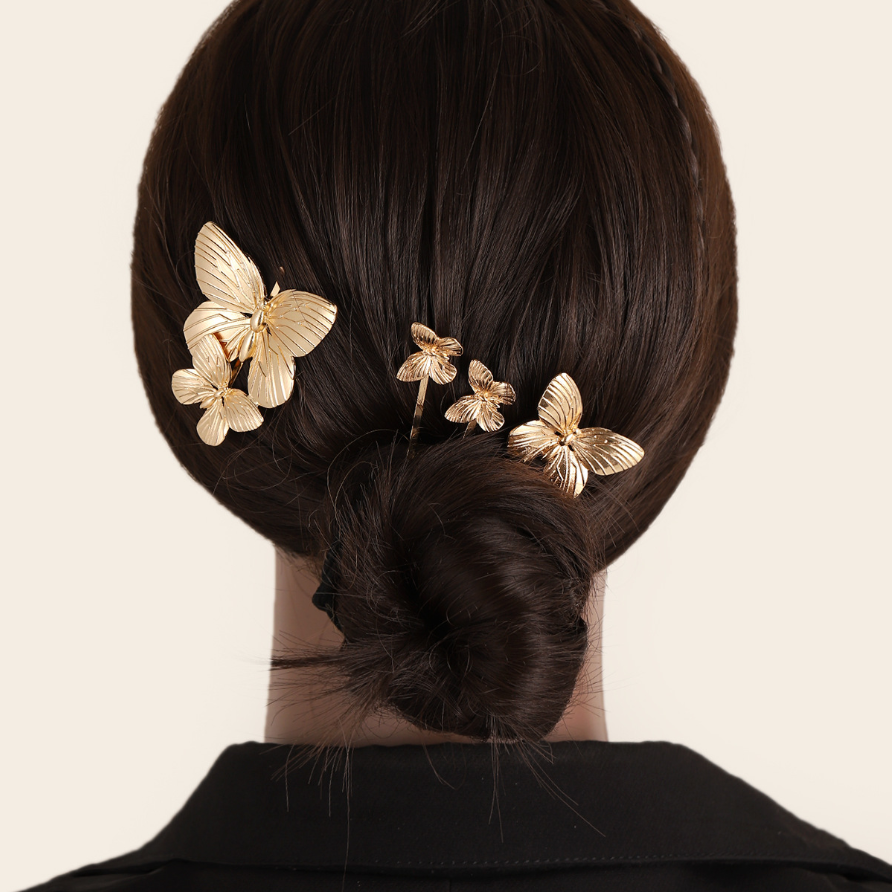 Vintage Butterfly Metal Hairpi - Vintage Fashion In Chinese ulasan dan harga