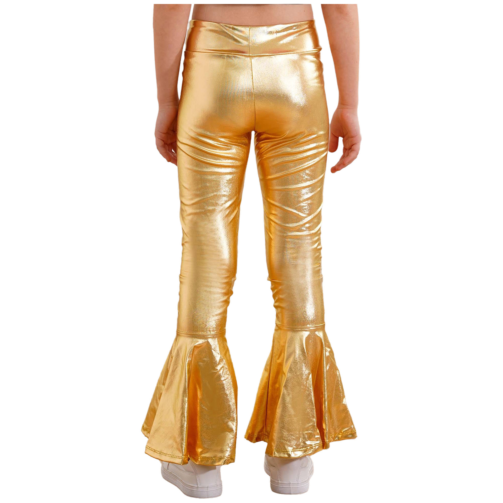 Kids Girls Shiny Flared Trouse - Wide Leg Trouser 70S ulasan dan harga