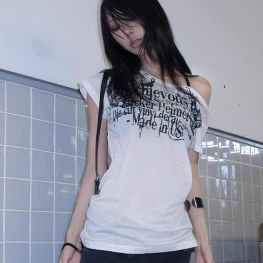 Karrram Japanese Y2K Letter Pr - Vintage Y2K ulasan dan harga