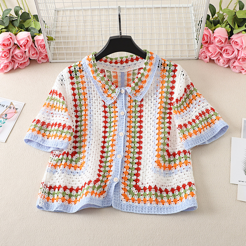 Button Up Crochet Shirt for Wo - Crochet Top Boho ulasan dan harga