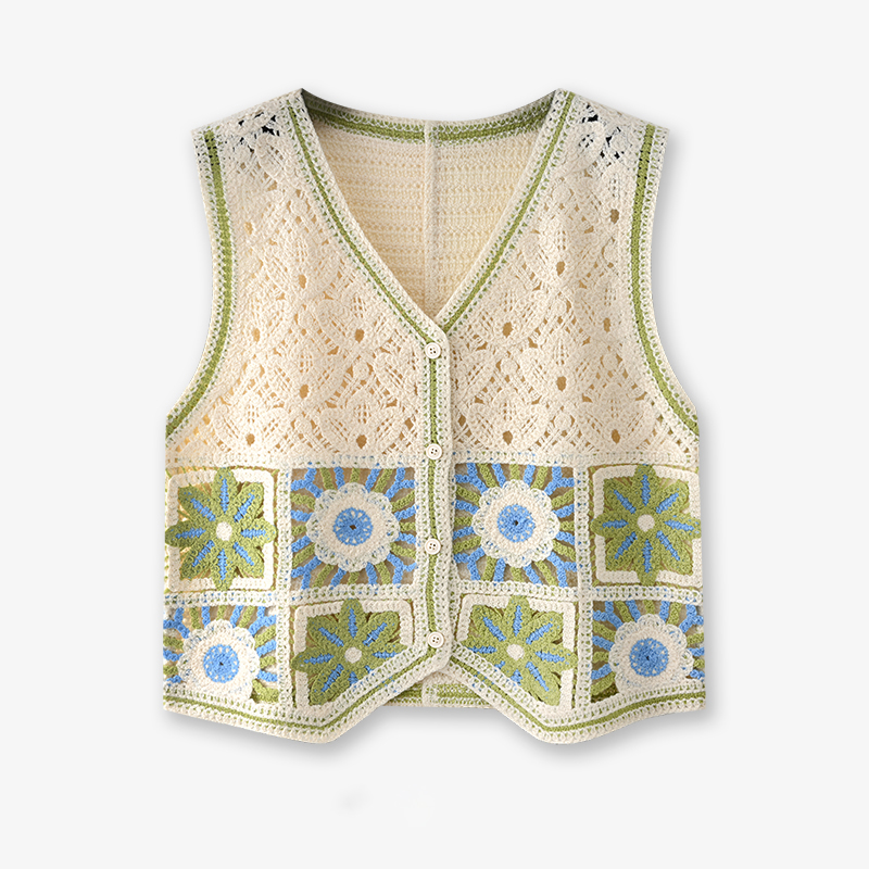Granny Square Crochet Vest Wom - Crochet Top Boho ulasan dan harga