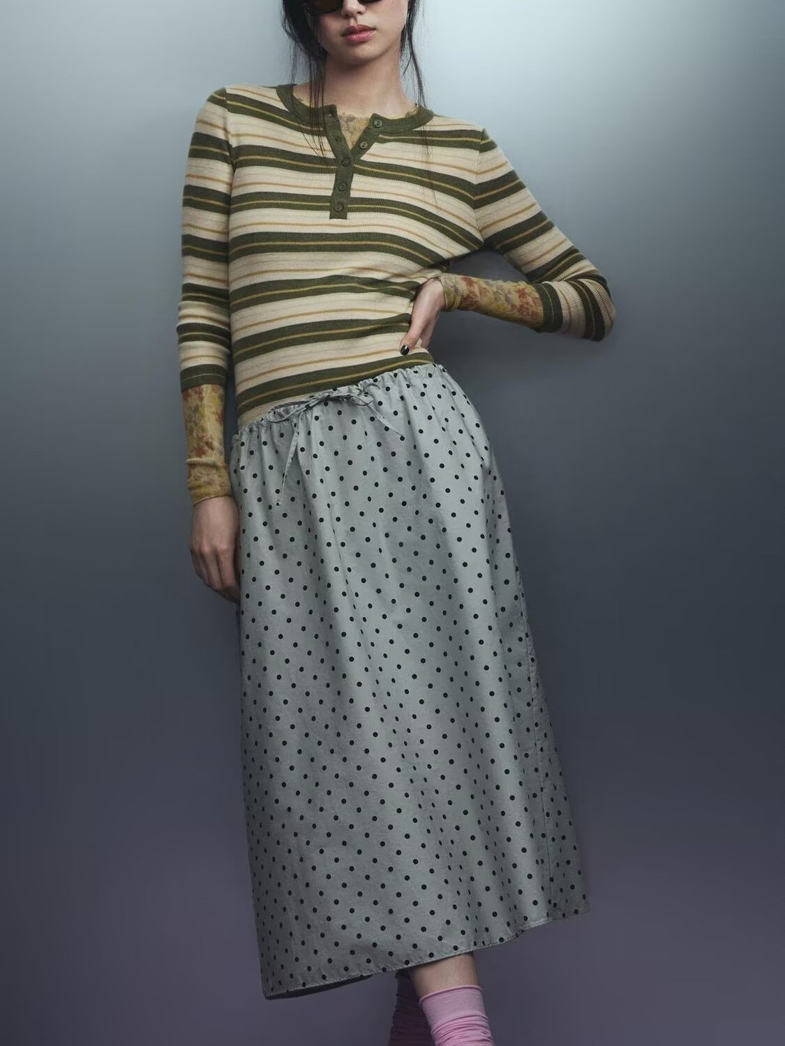 New Summer Women's Midi Skirt  - Vintage Fashion In Chinese ulasan dan harga