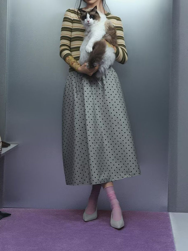 New Summer Women's Midi Skirt  - Vintage Fashion In Chinese ulasan dan harga