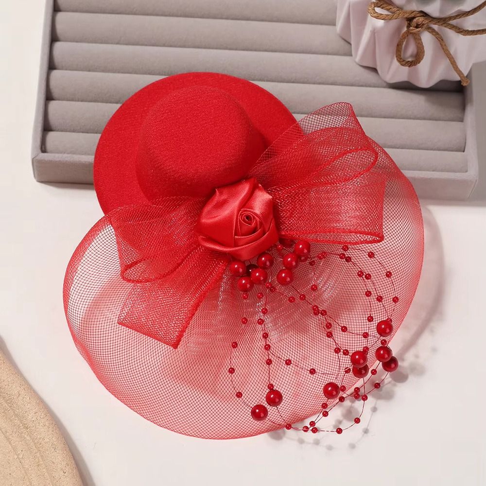 Fashion Elegant Mesh Top Hat B - Vintage Fashion Show ulasan dan harga