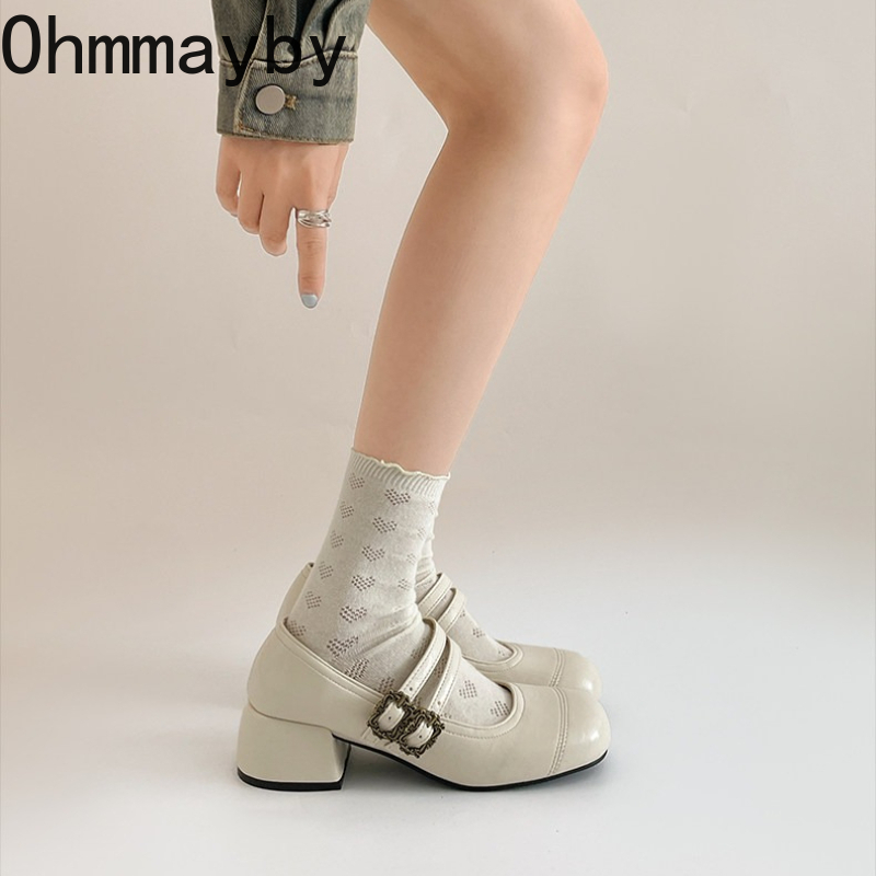 Vintage Thick Heel Women Mary  - Vintage Fashion Online ulasan dan harga
