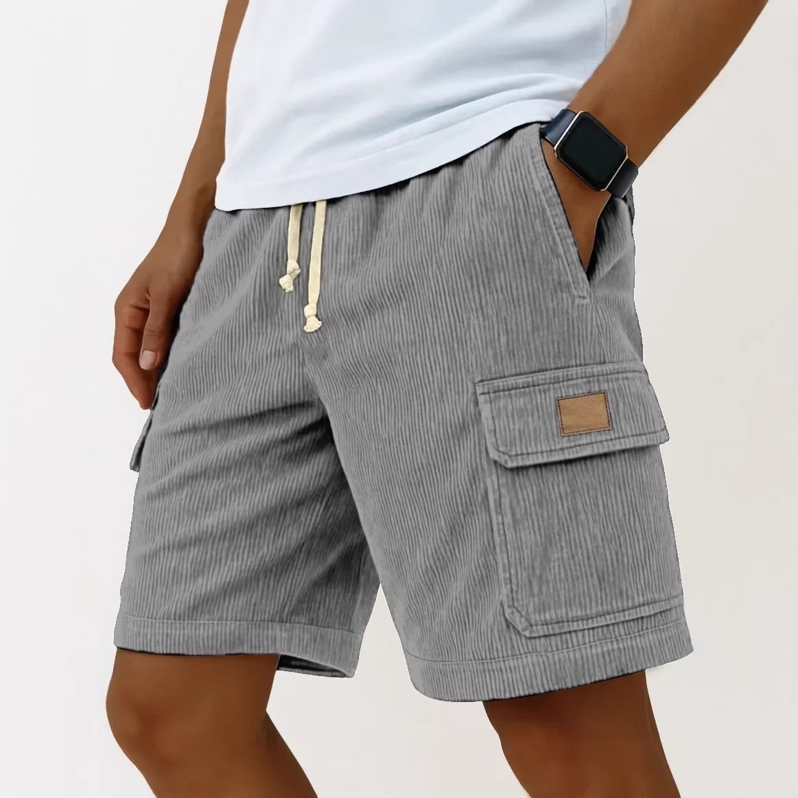 Men's Corduroy Shorts 2026 Men - Vintage Fashion Eu ulasan dan harga