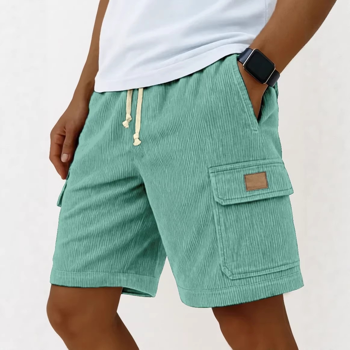 Men's Corduroy Shorts 2026 Men - Vintage Fashion Eu ulasan dan harga