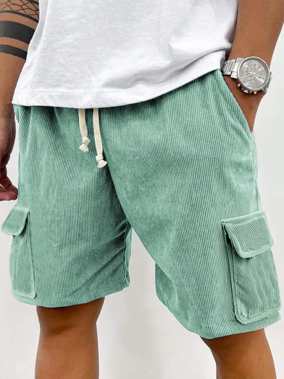 Men's Corduroy Shorts 2026 Men - Vintage Fashion Eu ulasan dan harga