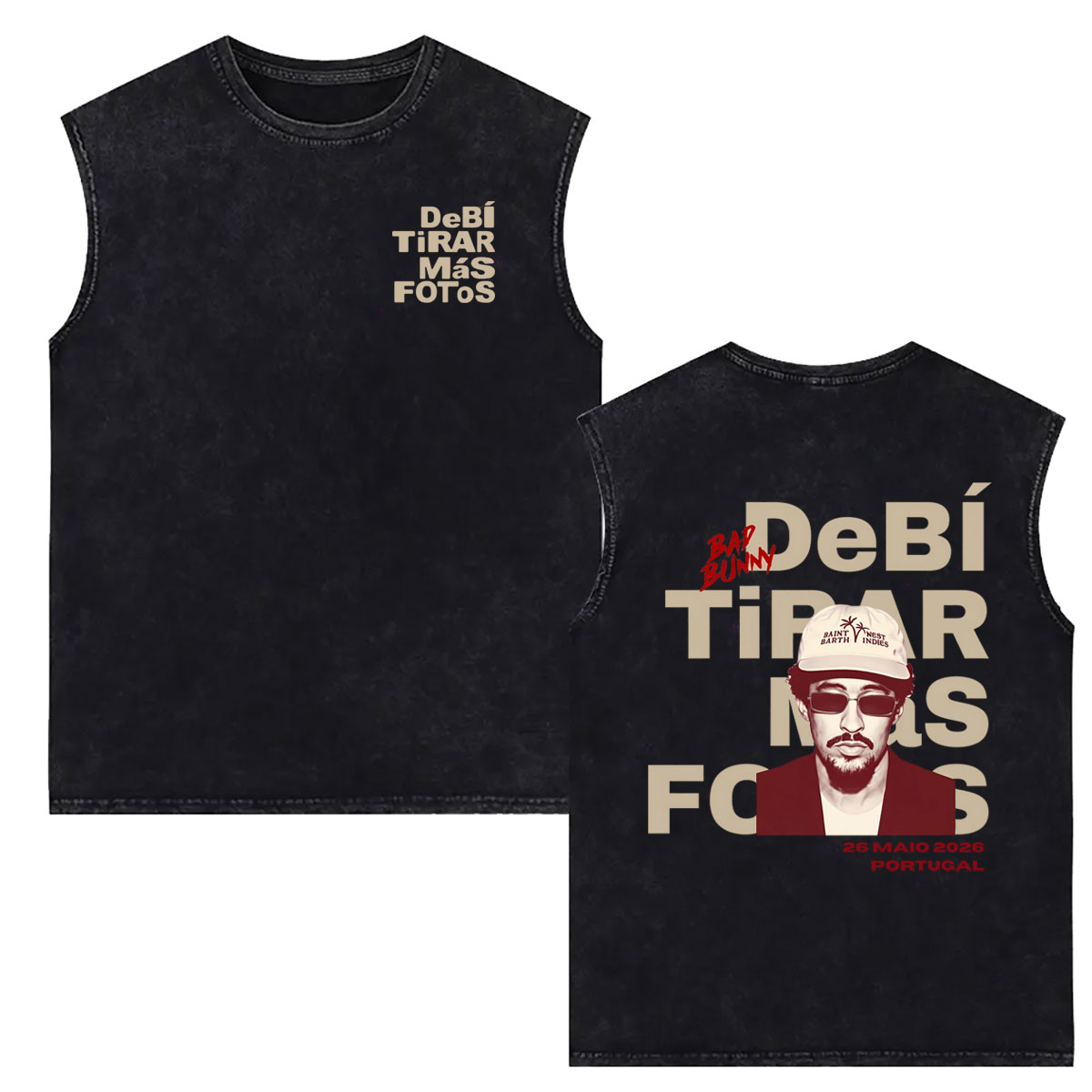 Rapper Bad Bunny Vintage Washe - Vintage Fashion World ulasan dan harga