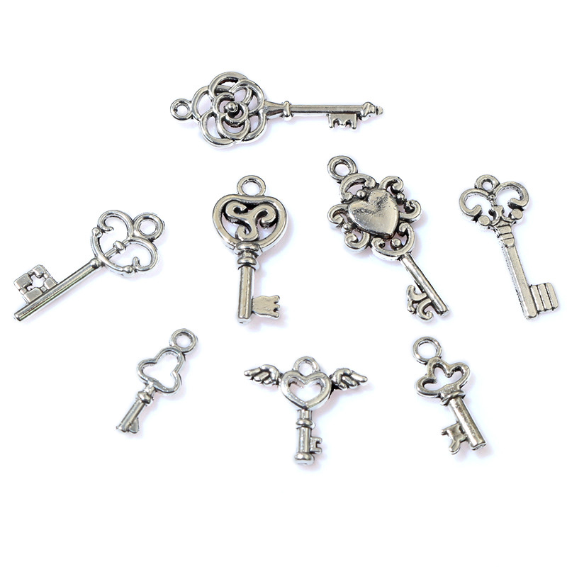 50pcs Vintage Small Key Charms - Vintage Fashion Online ulasan dan harga