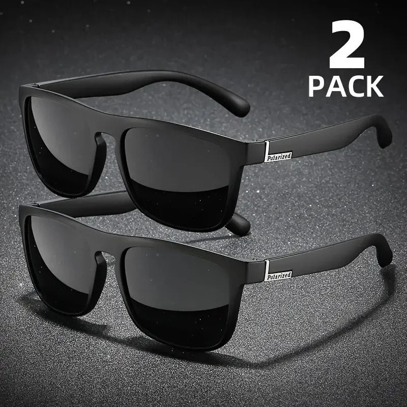 2PCS Fashion Square Sunglasses - Vintage Outdoor Fashion ulasan dan harga