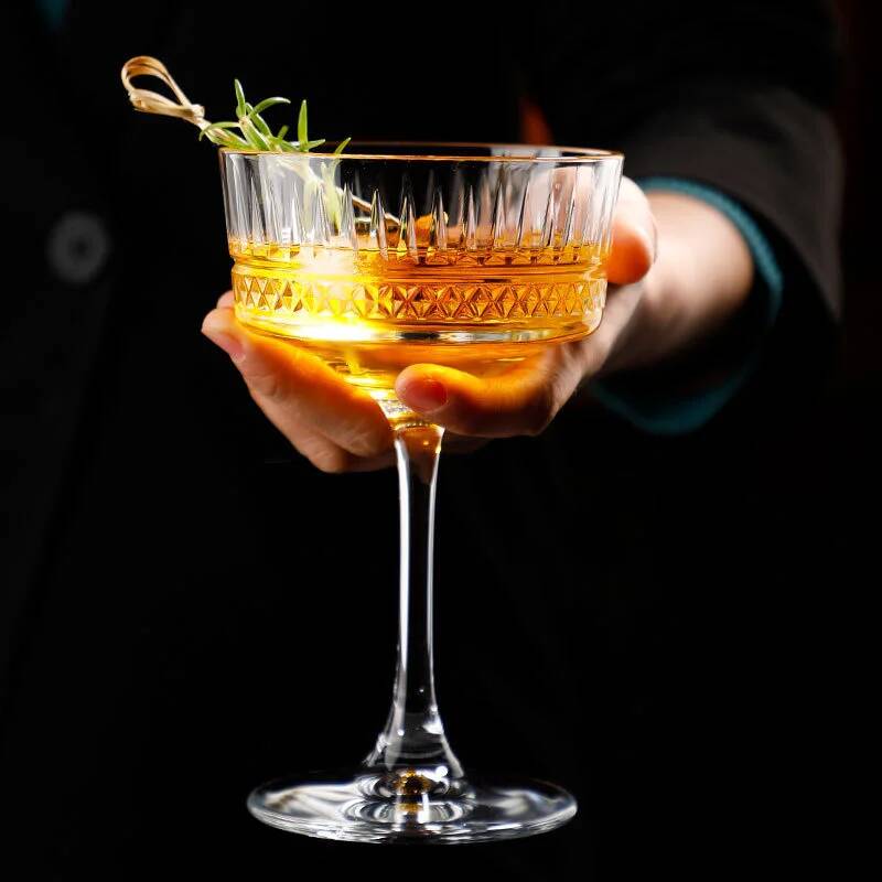 2 Pcs Carved Martini Glasses C - Vintage Fashion Eu ulasan dan harga