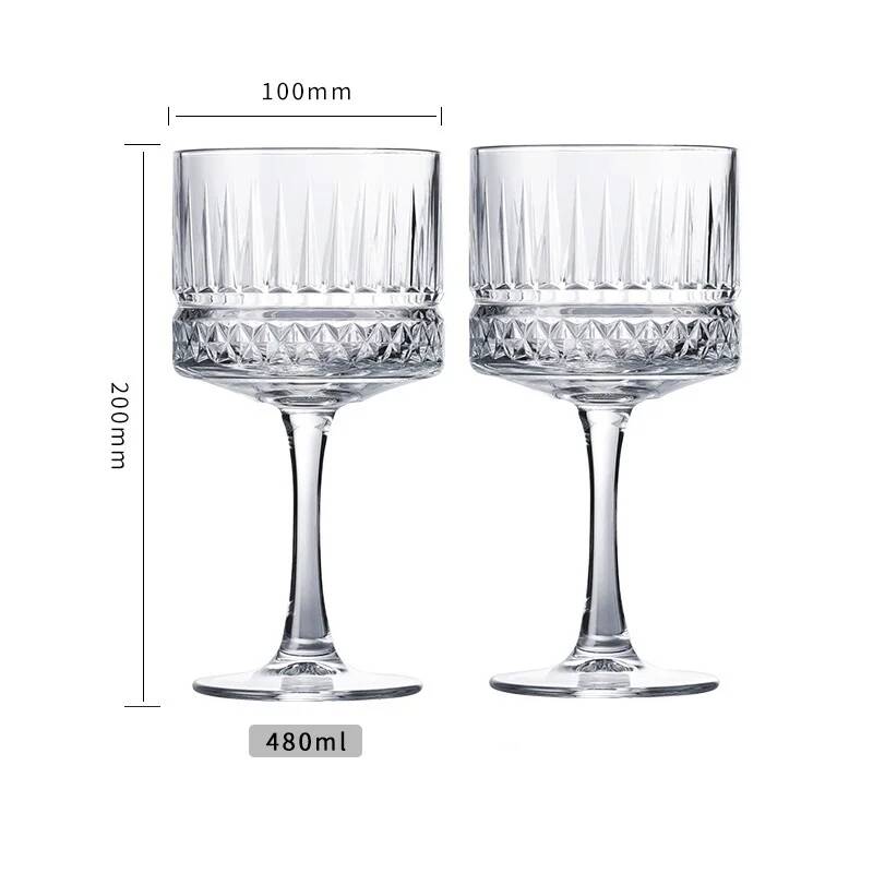 2 Pcs Carved Martini Glasses C - Vintage Fashion Eu ulasan dan harga