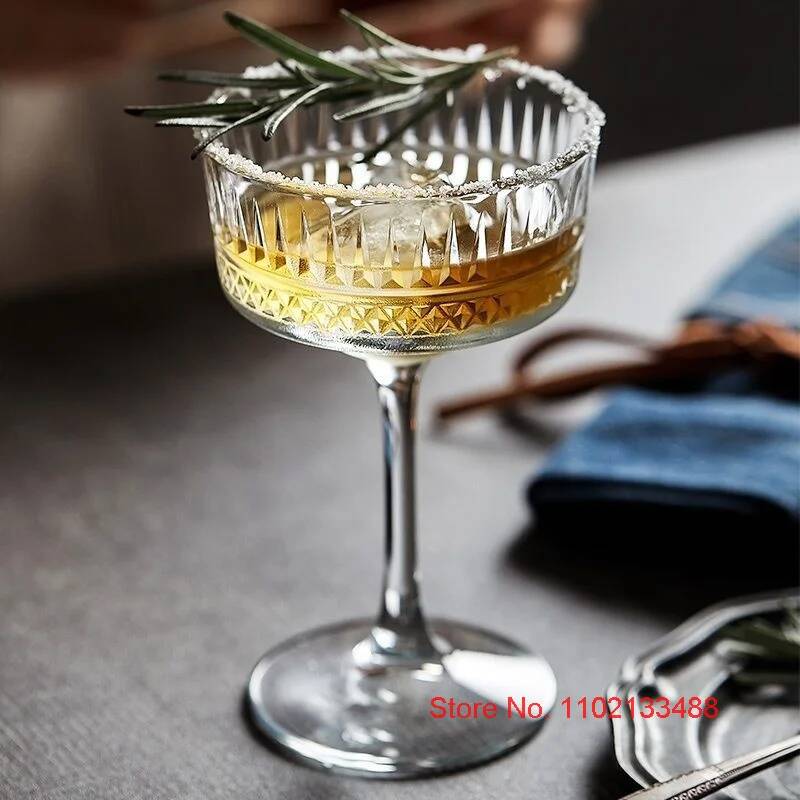 2 Pcs Carved Martini Glasses C - Vintage Fashion Eu ulasan dan harga