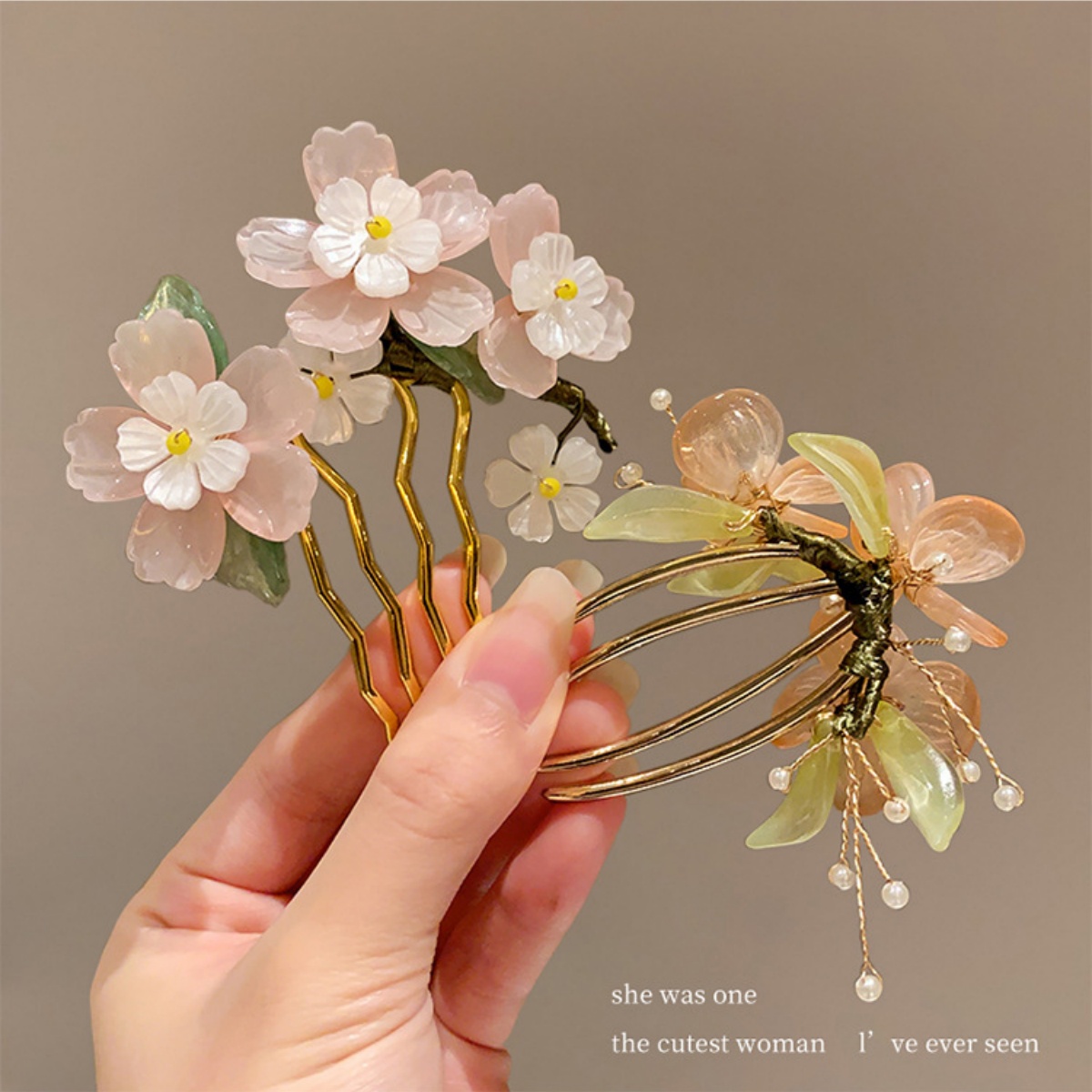 Vintage Flower Hairpin Elegant - Vintage Fashion In Chinese ulasan dan harga