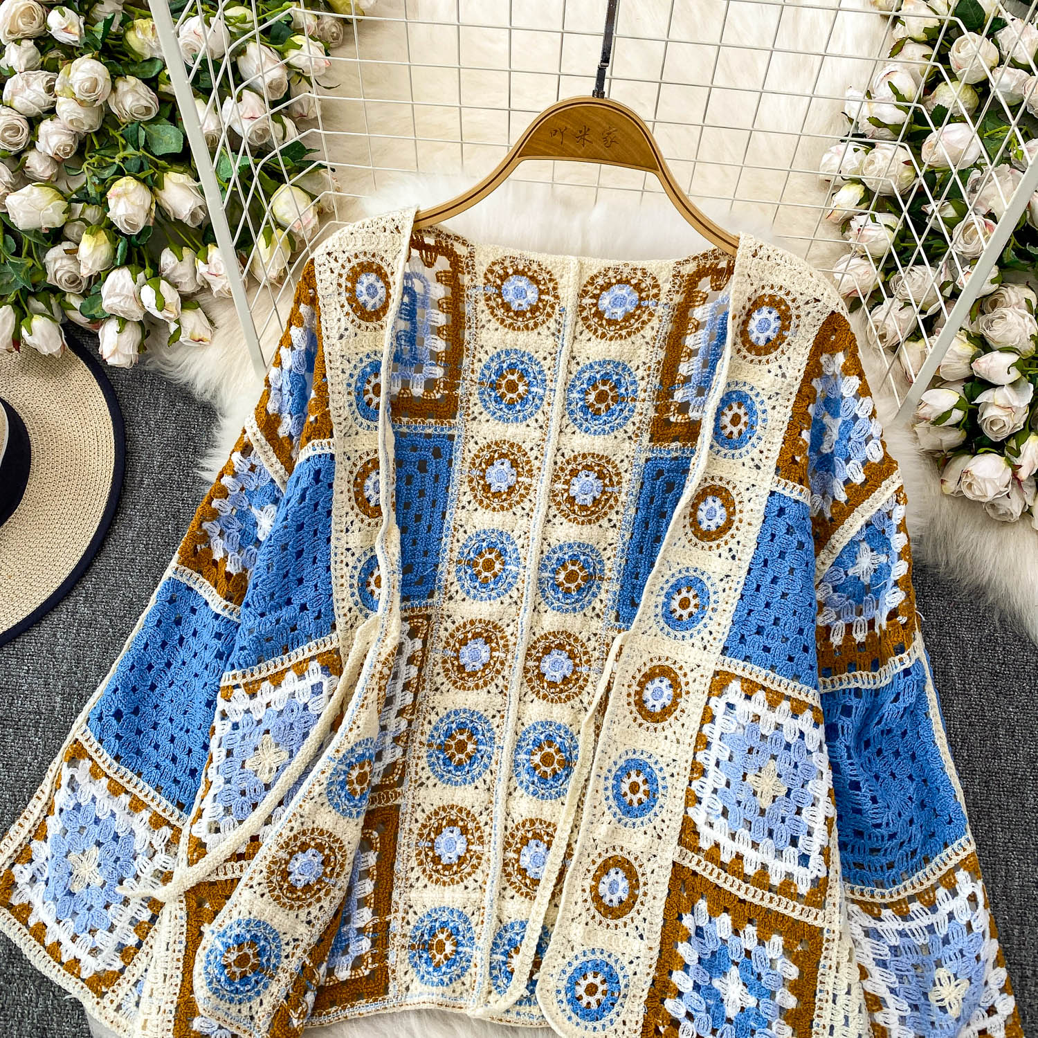 Women's Crochet Cardigan Open  - Crochet Top Boho ulasan dan harga