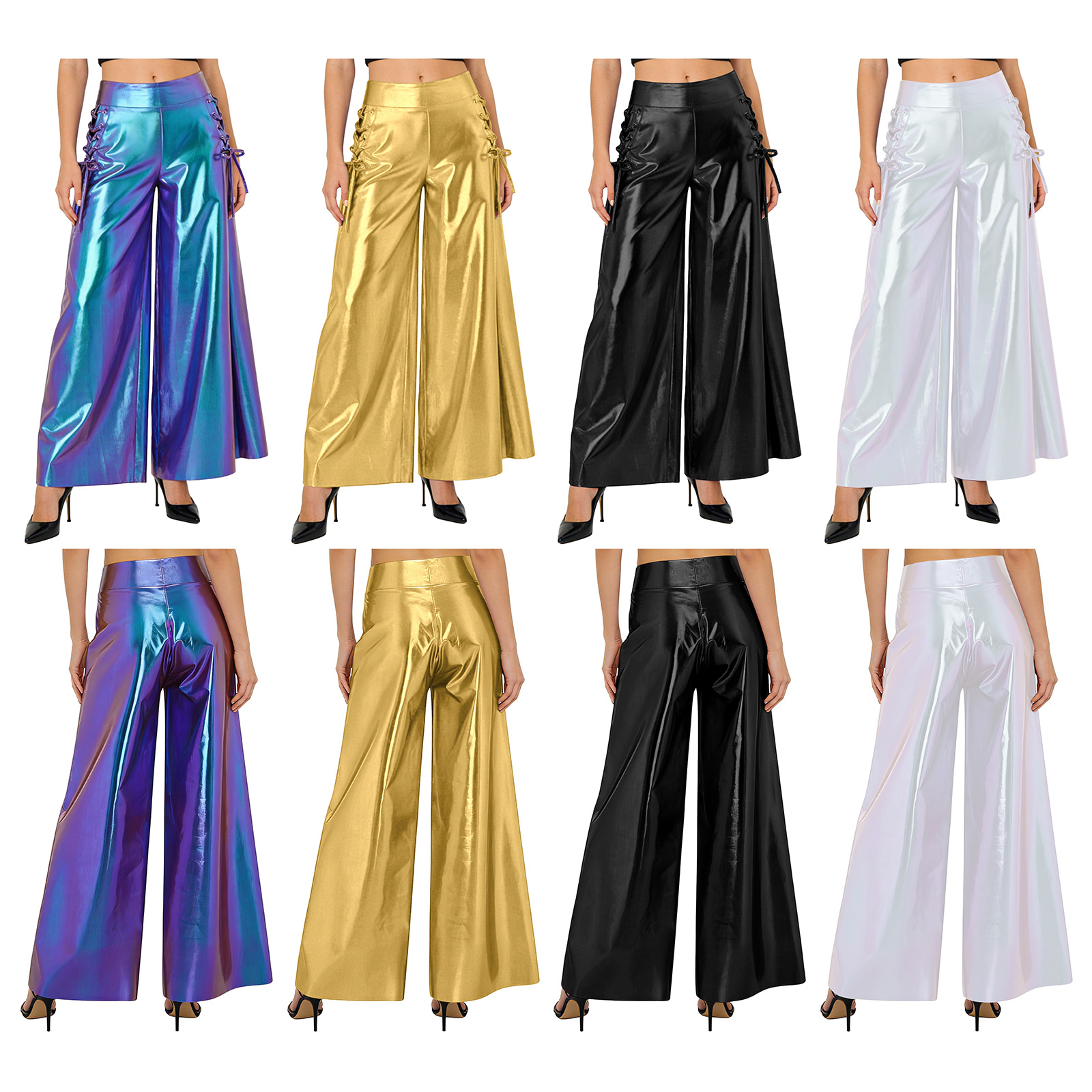 Women Halloween Carnival 70s D - Wide Leg Trouser 70S ulasan dan harga