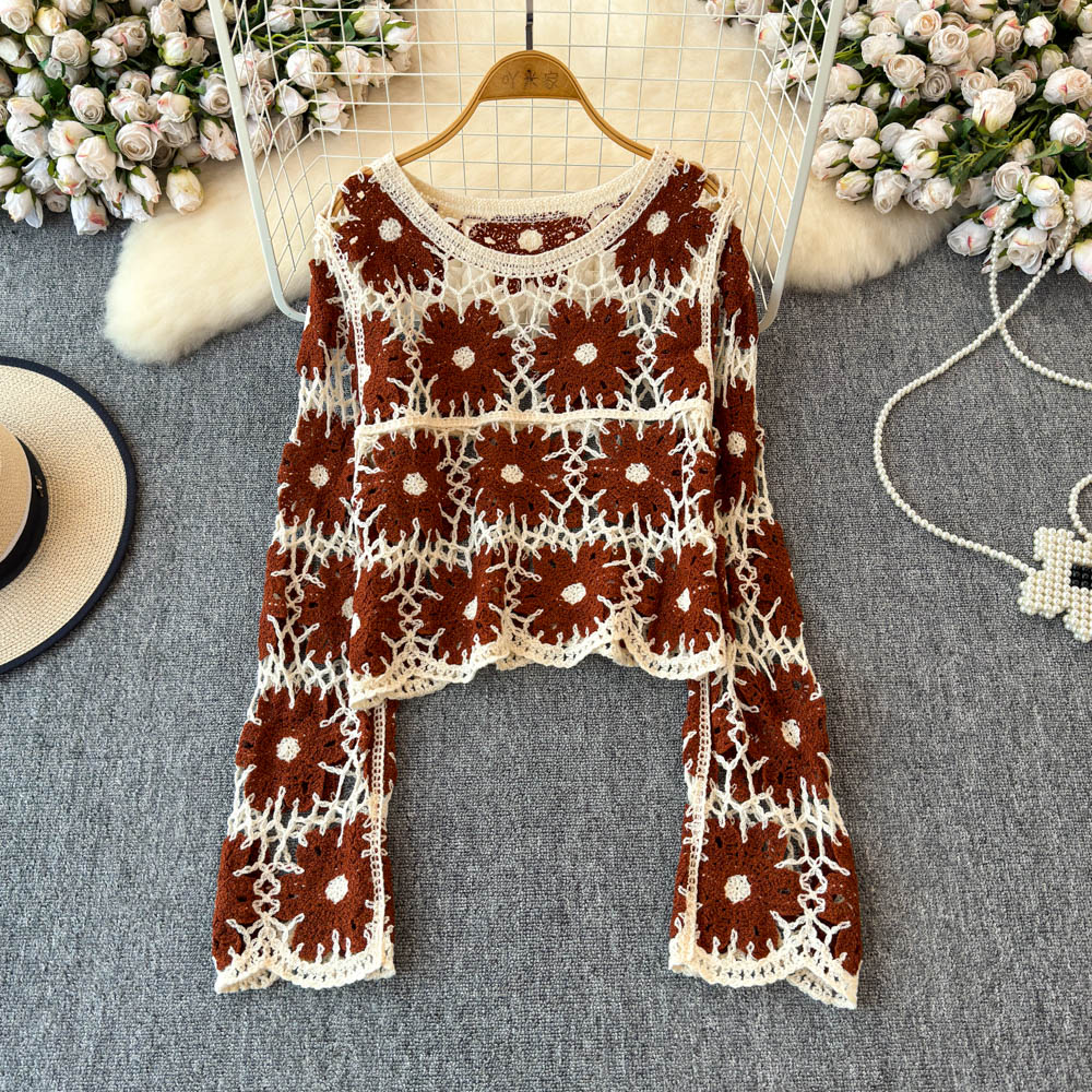Floral Crochet Top for Women L - Crochet Top Boho ulasan dan harga