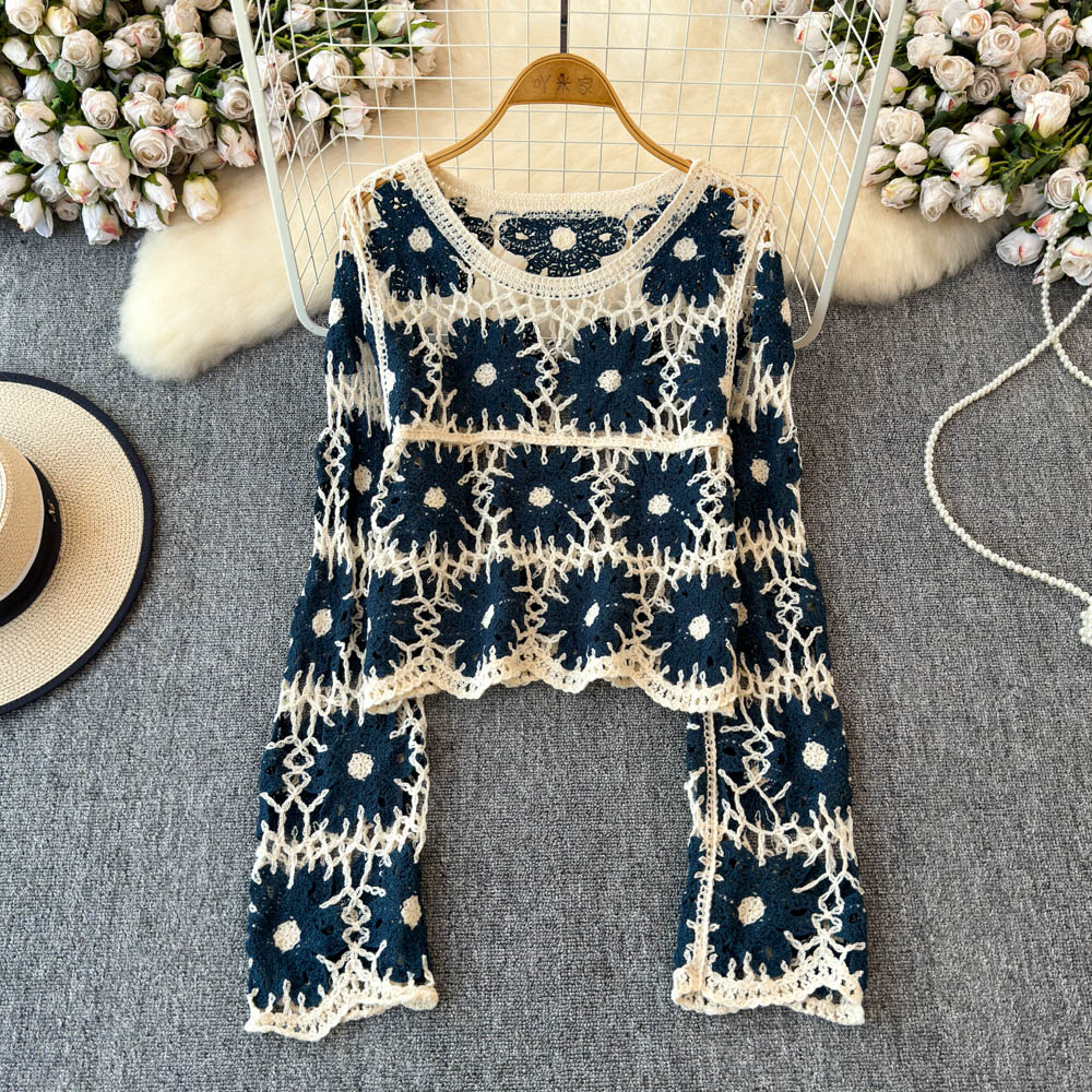 Floral Crochet Top for Women L - Crochet Top Boho ulasan dan harga