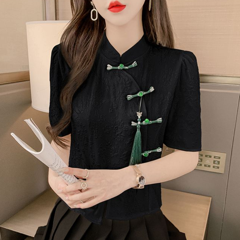 Vintage Blouses Women Fashion  - Vintage Fashion In Chinese ulasan dan harga