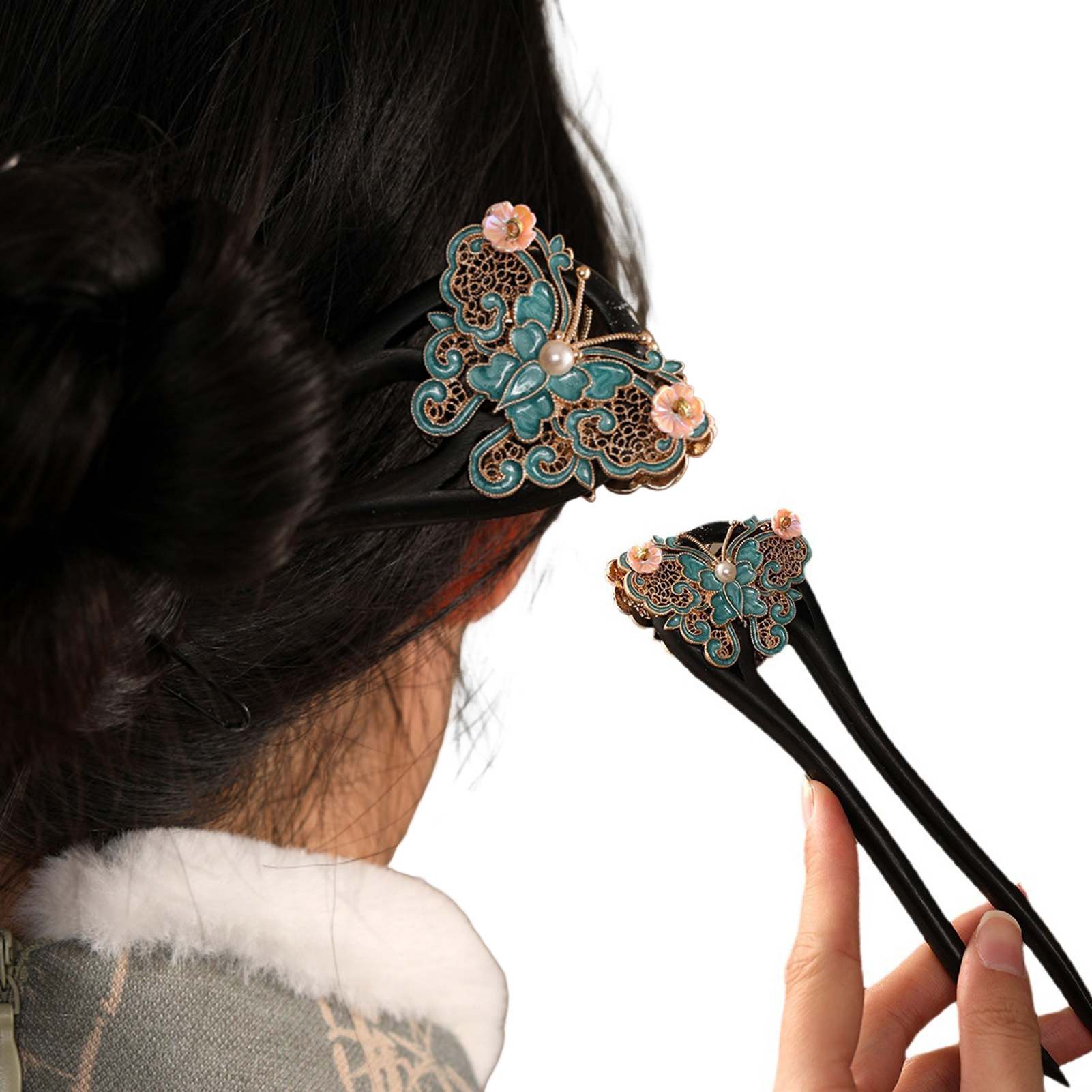 U Shape Chinese Style Hairpin  - Vintage Fashion In Chinese ulasan dan harga