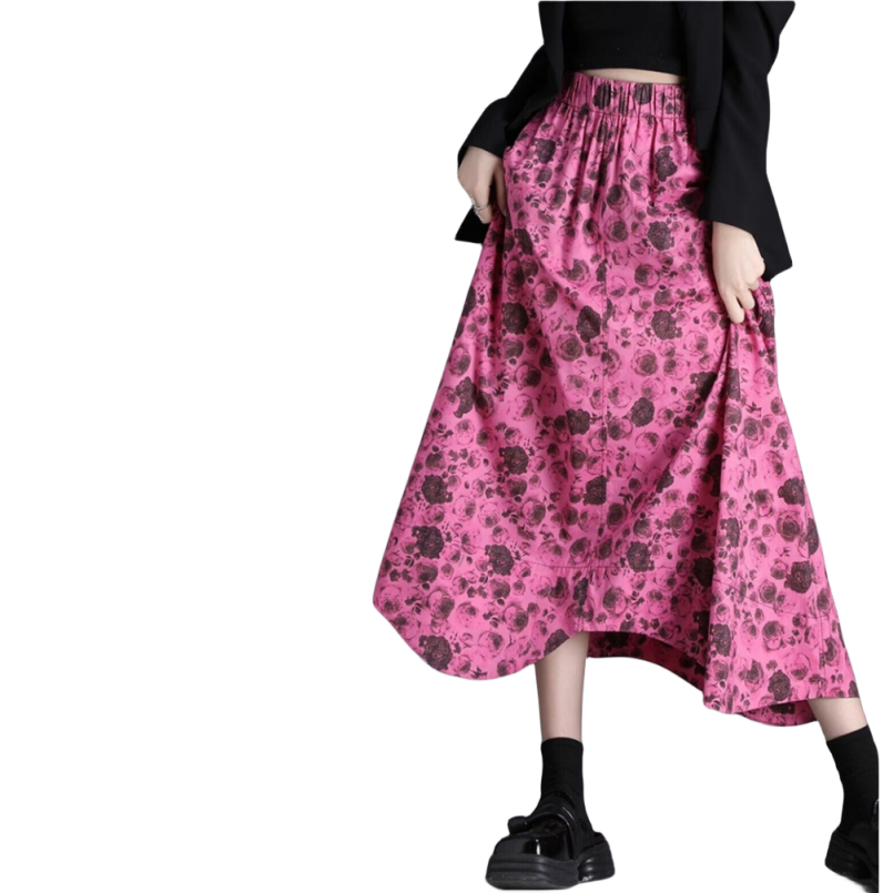 Spring New Rose Skirts Women F - Vintage Y2K ulasan dan harga