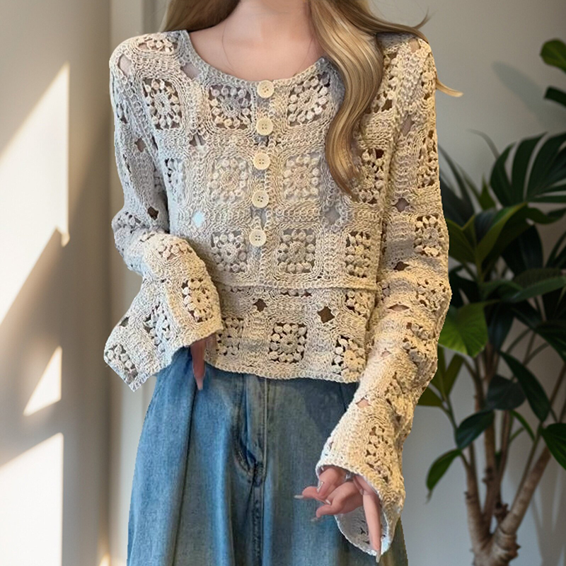 Women's Boho Crochet Lace Long - Crochet Top Boho ulasan dan harga