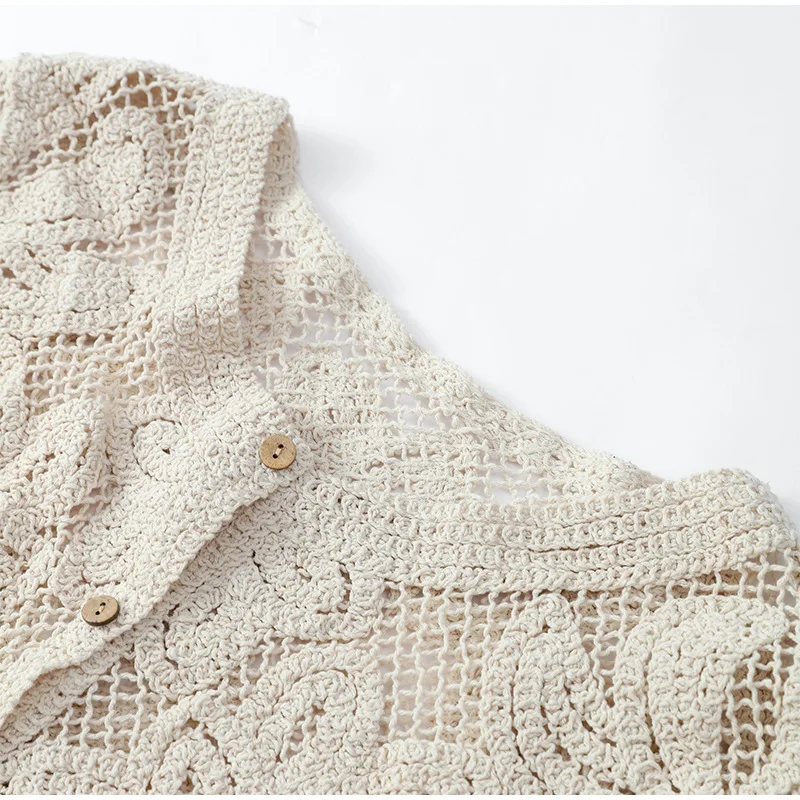 Women's Crochet Knit Shirts Bu - Crochet Top Boho ulasan dan harga