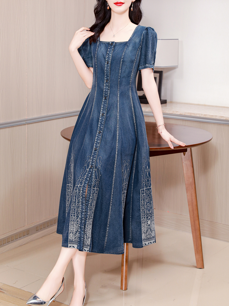 TIYIHAILEY-Long Mid-Calf Short - Vintage Fashion In Chinese ulasan dan harga