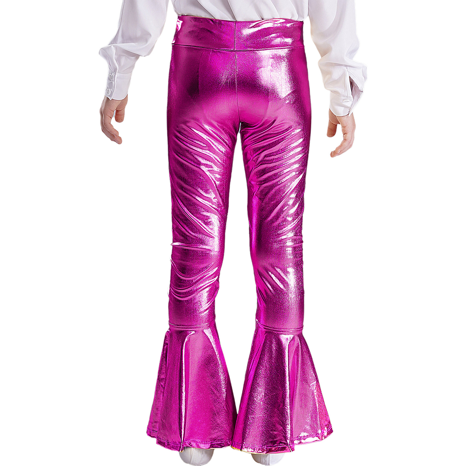 Kids Girls Shiny Metallic Flar - Wide Leg Trouser 70S ulasan dan harga