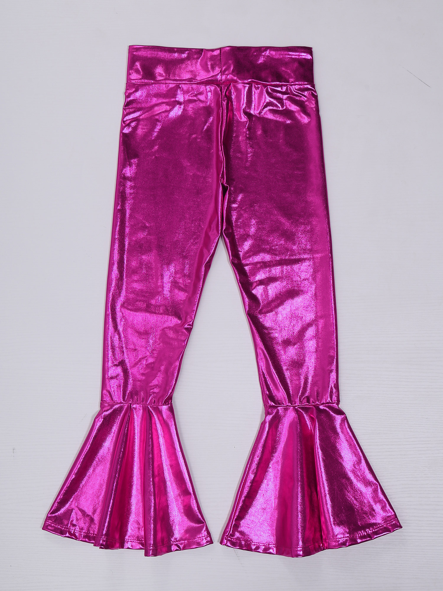 Kids Girls Shiny Metallic Flar - Wide Leg Trouser 70S ulasan dan harga