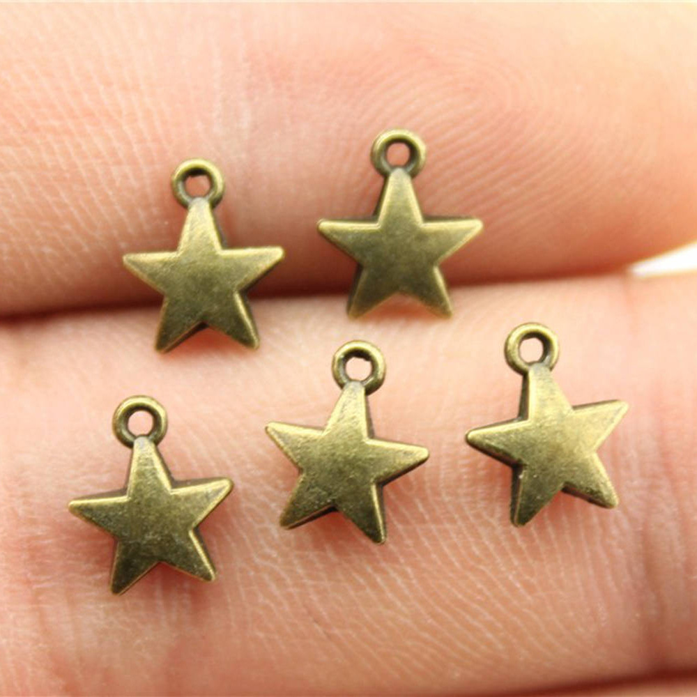 40pcs 8.6x7.1mm 2 Colors Antiq - Vintage Fashion Online ulasan dan harga