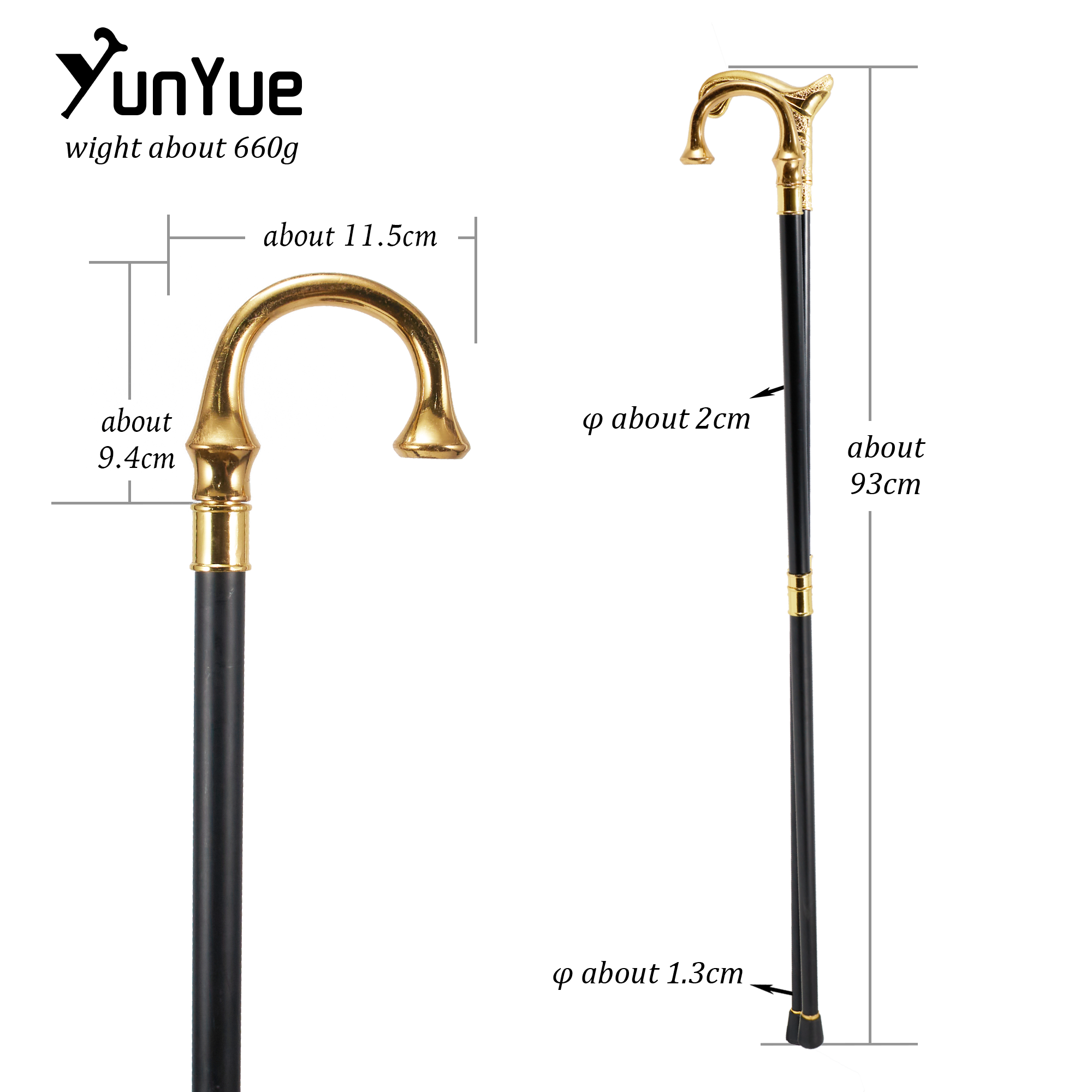 Gold Umbrella Handle Fashion W - Vintage Fashion Collection ulasan dan harga