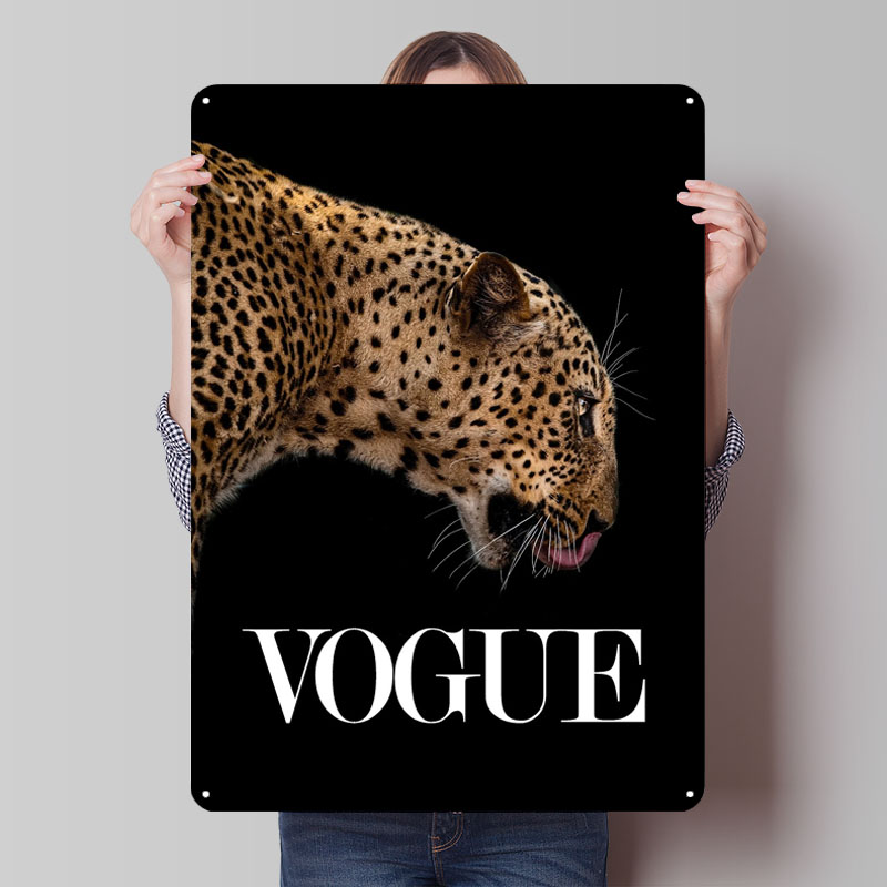 Vogue Fashion Poster Metal Sig - Vintage Vogue Fashion Poster ulasan dan harga