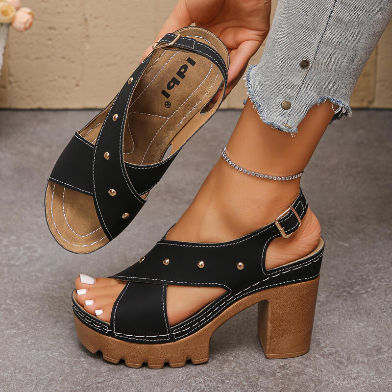 Vintage Super High Heel Cross  - Vintage Old Fashion ulasan dan harga