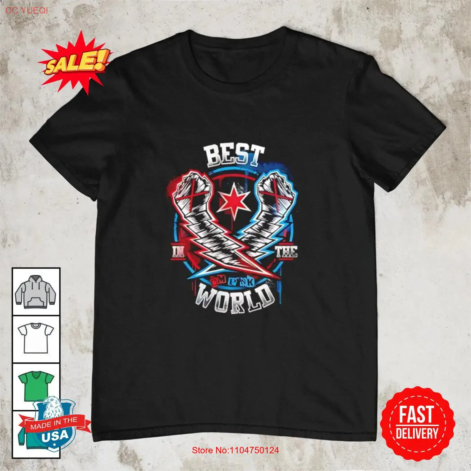 CM Punk Best in the World T sh - Vintage Fashion World ulasan dan harga